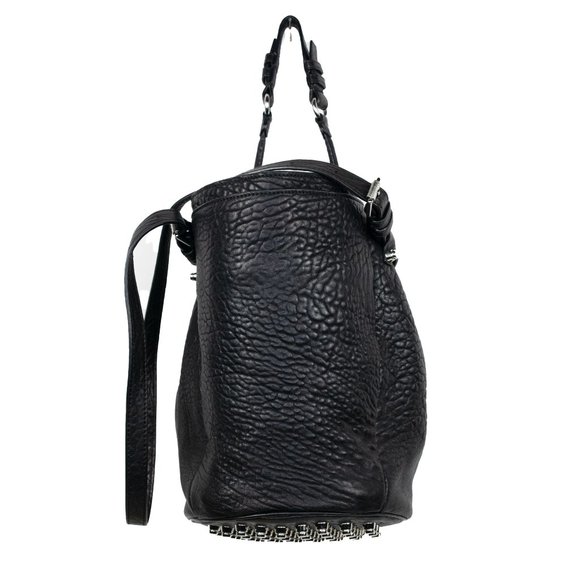 Alexander Wang Diego Studded Leather Bucket Bag Silver-Tone Hardware RARE - Picture 14 of 15